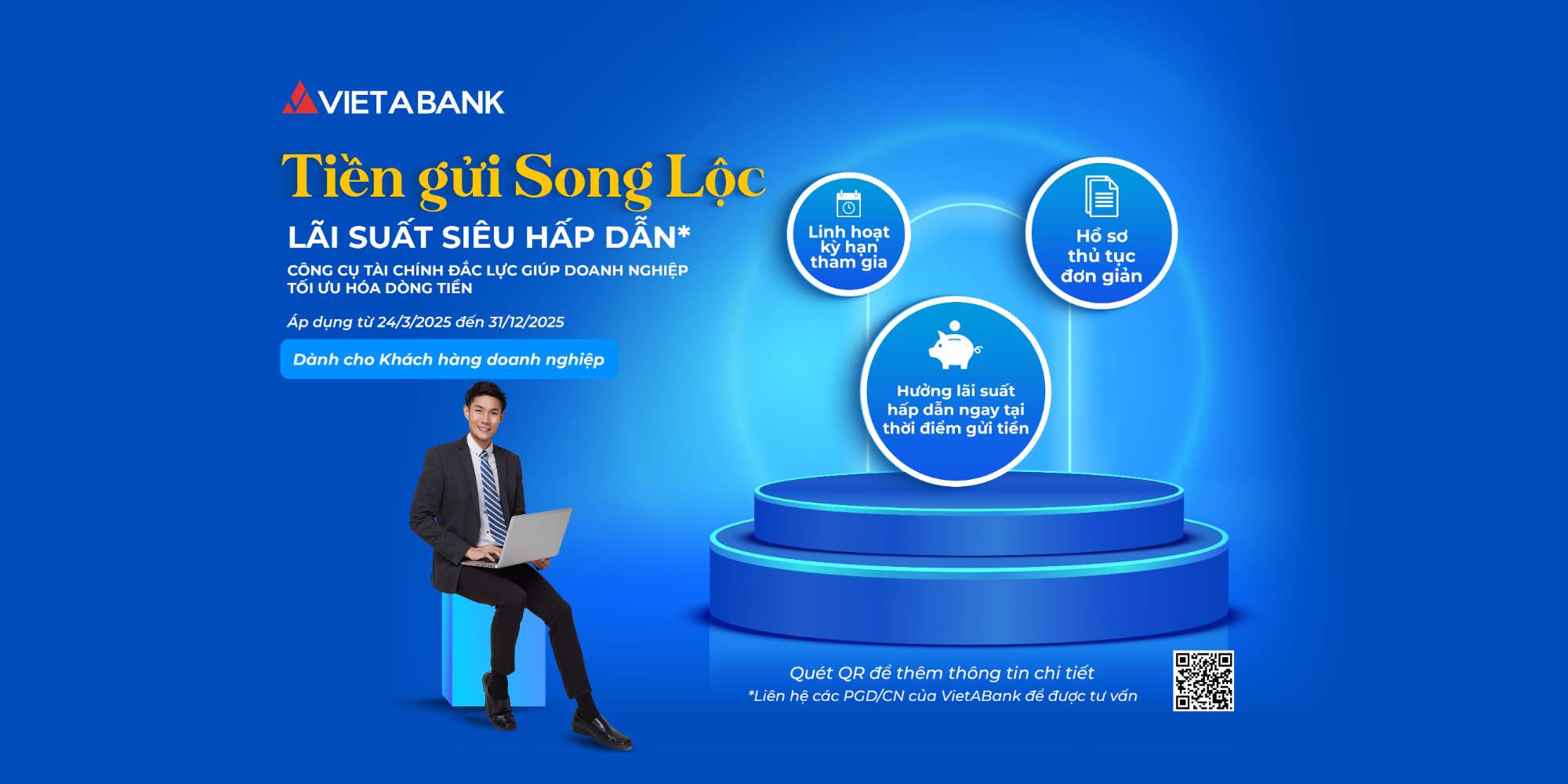 VIETABANK TRIỂN KHAI CHƯƠNG TRÌNH "TIỀN GỬI SONG LỘC" DÀNH CHO KHÁCH HÀNG DOANH NGHIỆP