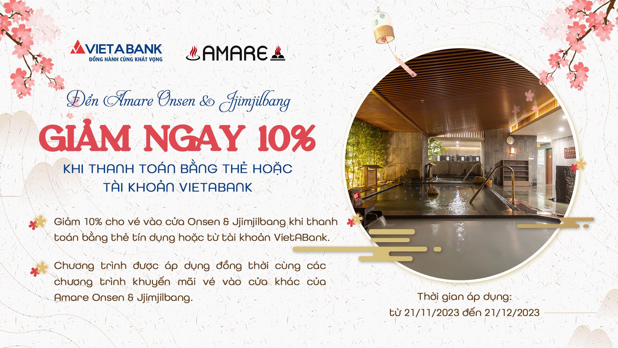 Giảm ngay 10% khi thanh toán bằng thẻ hoặc tài khoản VietABank 